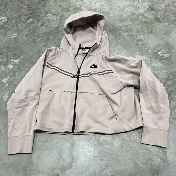 Nike Sportswear Tech Fleece Windrunner Women's Zip Hoodie Pink Size M CW4298-602 - Picture 1 of 8
